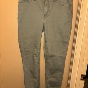 Seven7 Women's Skinny Starlette Crop Jeans in Light Seafoam green